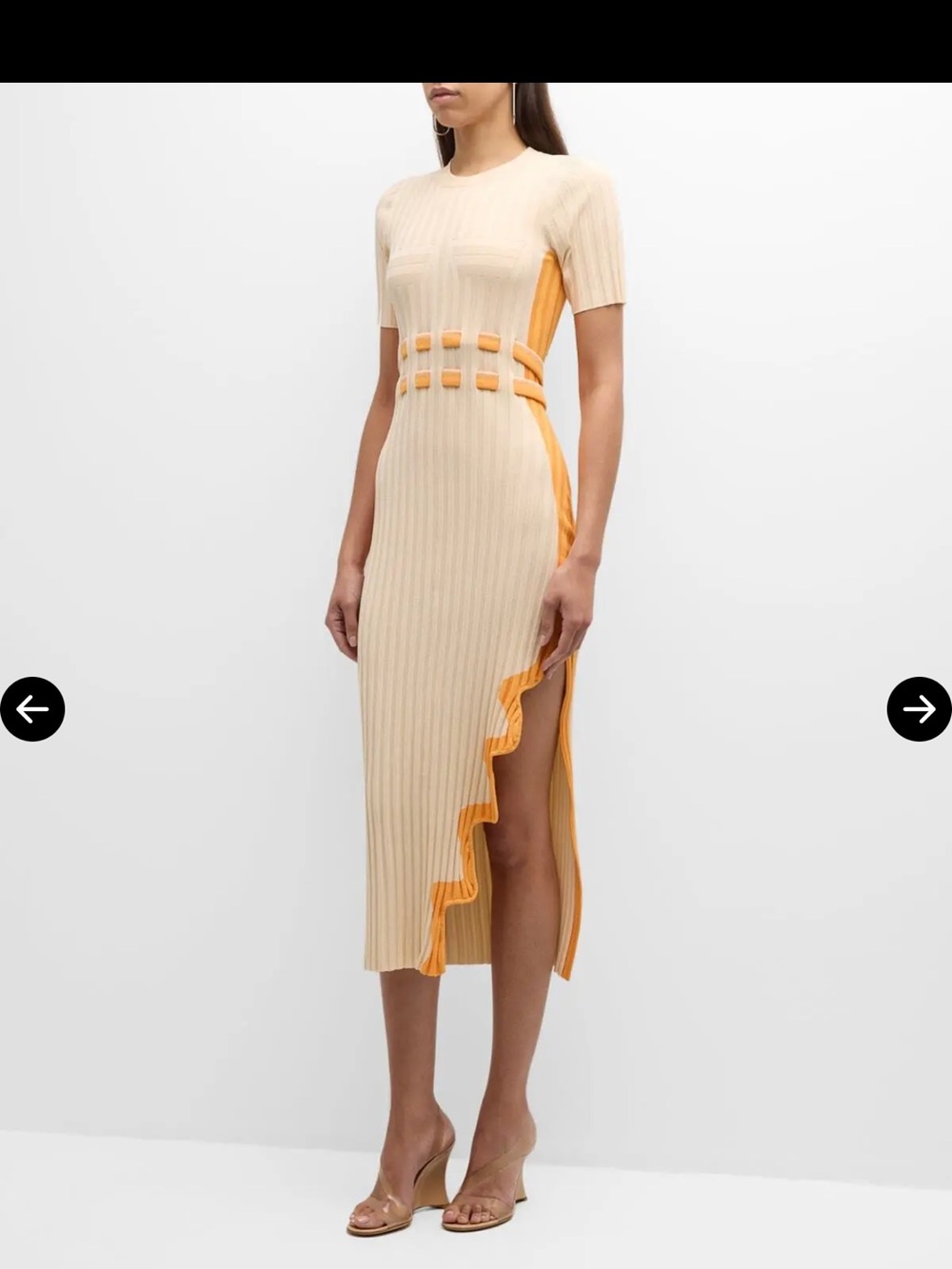 Neiman Marcus PH5 Color Block Pleated Maxi Dress Like New